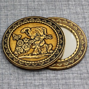 Зеркало круглое "Щенок с букетом" Артикул 00315-396